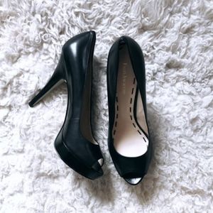 Enzo Angiolini Black Leather Heels, 9.5